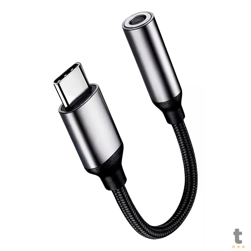 Cabo Adaptador de Som P3 Femea Para USB Tipo C aGold - CBA-16 Truedata